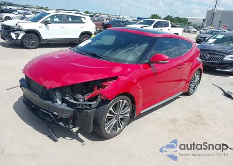 2016 Hyundai Veloster Turbo из США, поврежденный, VIN KMHTC6AE2GU284280